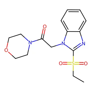 2-(ethylsulfonyl)-1-[2-(4-morpholinyl)-2-oxoethyl]-1H-benzimidazole structure