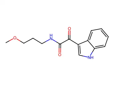 2-(1H-indol-3-yl)-N-(3-methoxypropyl)-2-oxoacetamide structure