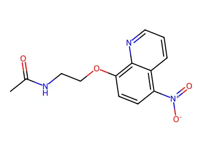 N-{2-[(5-nitroquinolin-8-yl)oxy]ethyl}acetamide structure
