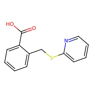 2-(Pyridin-2-ylsulfanylmethyl)benzoic acid structure