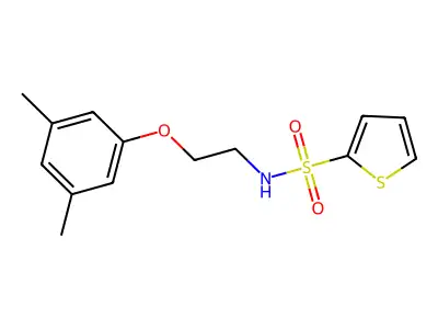 N-[2-(3,5-dimethylphenoxy)ethyl]thiophene-2-sulfonamide structure