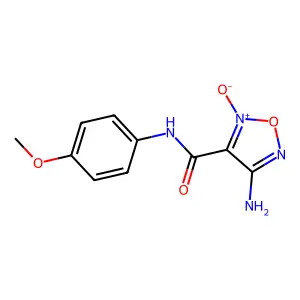 4-amino-N-(4-methoxyphenyl)-1,2,5-oxadiazole-3-carboxamide 2-oxide structure