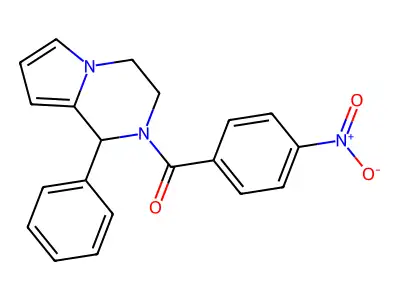 (4-Nitrophenyl)-(1-phenyl-3,4-dihydro-1H-pyrrolo[1,2-a]pyrazin-2-yl)methanone structure