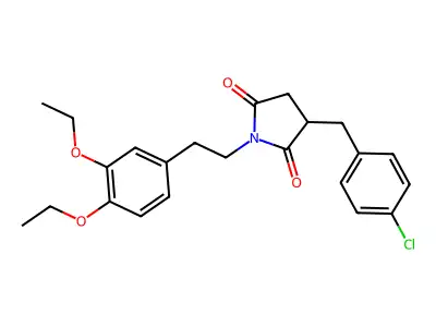3-[(4-Chlorophenyl)methyl]-1-[2-(3,4-diethoxyphenyl)ethyl]pyrrolidine-2,5-dione structure