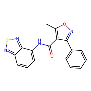 N-(2,1,3-benzothiadiazol-4-yl)-5-methyl-3-phenyl-1,2-oxazole-4-carboxamide structure