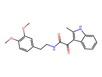 N-[2-(3,4-dimethoxyphenyl)ethyl]-2-(2-methyl-1H-indol-3-yl)-2-oxoacetamide structure