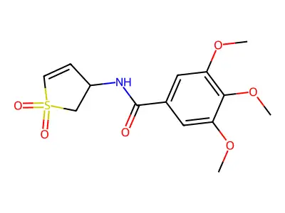 N-(1,1-dioxido-2,3-dihydrothiophen-3-yl)-3,4,5-trimethoxybenzamide structure