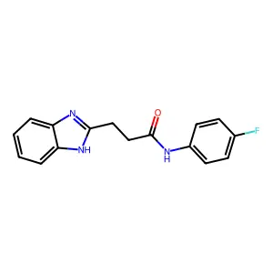 3-(1H-benzimidazol-2-yl)-N-(4-fluorophenyl)propanamide structure