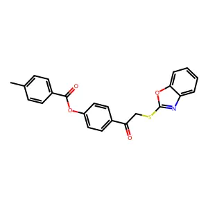 4-[2-(1,3-Benzoxazol-2-ylsulfanyl)acetyl]phenyl 4-methylbenzoate structure