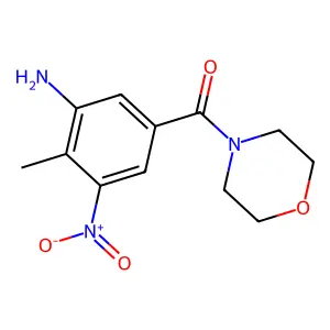 [2-Methyl-5-(morpholin-4-ylcarbonyl)-3-nitrophenyl]amine structure