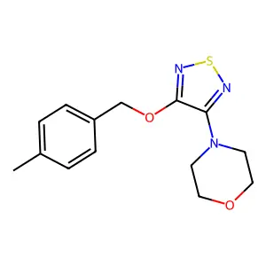 4-[4-[(4-Methylphenyl)methoxy]-1,2,5-thiadiazol-3-yl]morpholine structure