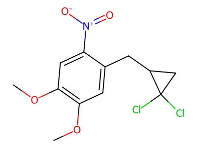 1-[(2,2-Dichlorocyclopropyl)methyl]-4,5-dimethoxy-2-nitrobenzene structure