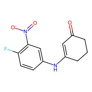 3-[(4-Fluoro-3-nitrophenyl)amino]cyclohex-2-en-1-one structure