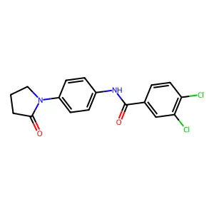 3,4-dichloro-N-[4-(2-oxopyrrolidin-1-yl)phenyl]benzamide structure