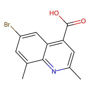 6-Bromo-2,8-dimethylquinoline-4-carboxylic acid structure
