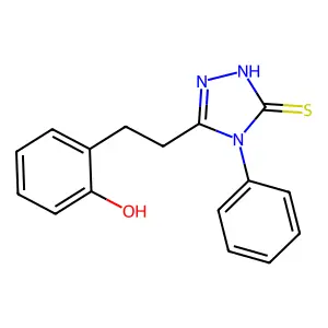 2-[2-(5-mercapto-4-phenyl-4H-1,2,4-triazol-3-yl)ethyl]phenol structure