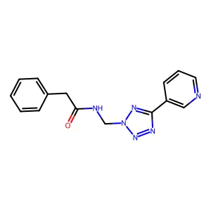 2-phenyl-N-{[5-(pyridin-3-yl)-2H-tetrazol-2-yl]methyl}acetamide structure