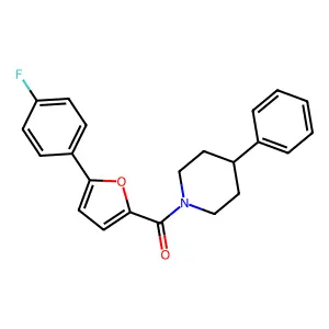 1-[5-(4-Fluorophenyl)-2-furoyl]-4-phenylpiperidine structure
