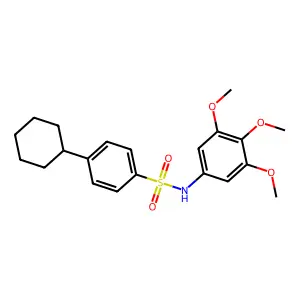 4-cyclohexyl-N-(3,4,5-trimethoxyphenyl)benzenesulfonamide structure