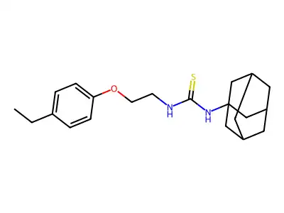 1-(1-Adamantyl)-3-[2-(4-ethylphenoxy)ethyl]thiourea structure