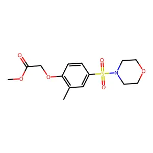 Methyl [2-methyl-4-(morpholin-4-ylsulfonyl)phenoxy]acetate structure