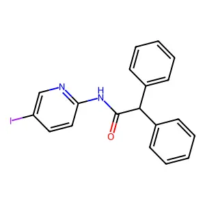 N-(5-iodopyridin-2-yl)-2,2-diphenylacetamide structure