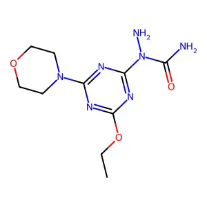 Hydrazinecarboxamide, 1-[4-ethoxy-6-(4-morpholinyl)-1,3,5-triazin-2-yl]- structure