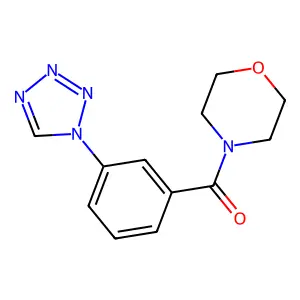 4-[3-(1H-tetrazol-1-yl)benzoyl]morpholine structure