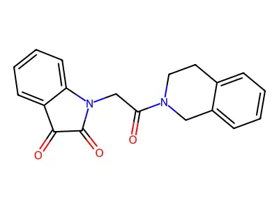 1-[2-(3,4-dihydroisoquinolin-2(1H)-yl)-2-oxoethyl]-1H-indole-2,3-dione structure