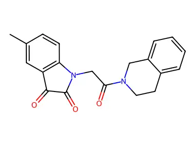 1-[2-(3,4-dihydroisoquinolin-2(1H)-yl)-2-oxoethyl]-5-methyl-1H-indole-2,3-dione structure