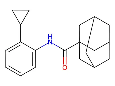 N-(2-cyclopropylphenyl)adamantane-1-carboxamide structure