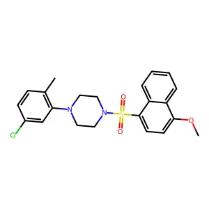 1-(5-Chloro-2-methylphenyl)-4-[(4-methoxynaphthalen-1-yl)sulfonyl]piperazine structure