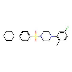 1-(5-Chloro-2-methylphenyl)-4-[(4-cyclohexylphenyl)sulfonyl]piperazine structure
