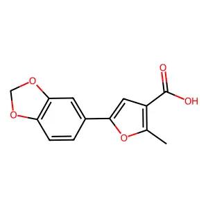 5-(1,3-Benzodioxol-5-yl)-2-methylfuran-3-carboxylic acid structure