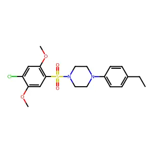 1-[(4-Chloro-2,5-dimethoxyphenyl)sulfonyl]-4-(4-ethylphenyl)piperazine structure