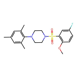 1-[(5-Fluoro-2-methoxyphenyl)sulfonyl]-4-mesitylpiperazine structure