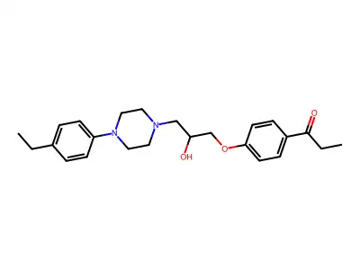1-(4-(3-(4-(4-Ethylphenyl)piperazin-1-yl)-2-hydroxypropoxy)phenyl)propan-1-one structure