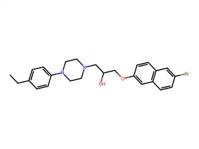 1-[(6-Bromonaphthalen-2-yl)oxy]-3-[4-(4-ethylphenyl)piperazin-1-yl]propan-2-ol structure