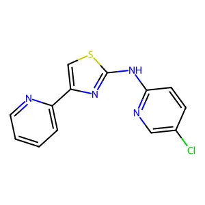 N-(5-chloropyridin-2-yl)-4-pyridin-2-yl-1,3-thiazol-2-amine structure