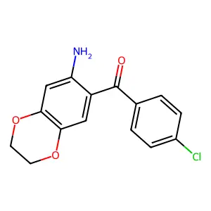 (7-Amino-2,3-dihydro-1,4-benzodioxin-6-yl)(4-chlorophenyl)methanone structure