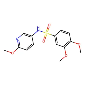 3,4-Dimethoxy-N-(6-methoxy-3-pyridinyl)benzenesulfonamide structure