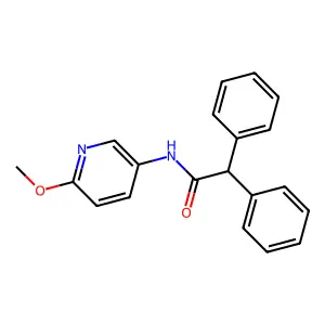 N-(6-methoxypyridin-3-yl)-2,2-diphenylacetamide structure