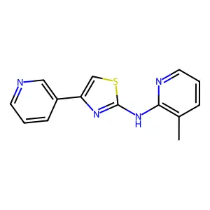 N-(3-methylpyridin-2-yl)-4-pyridin-3-yl-1,3-thiazol-2-amine structure