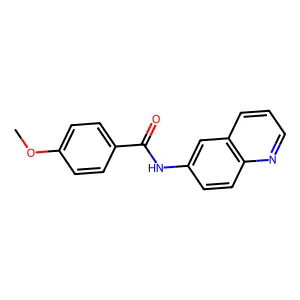 4-methoxy-N-quinolin-6-ylbenzamide structure