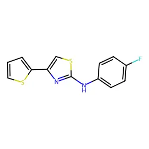 N-(4-fluorophenyl)-4-(thiophen-2-yl)-1,3-thiazol-2-amine structure