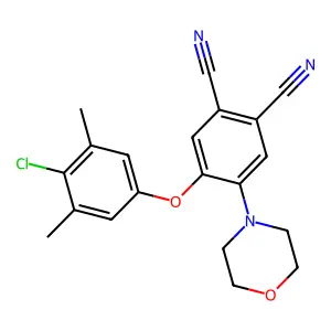 4-(4-Chloro-3,5-dimethylphenoxy)-5-morpholin-4-ylbenzene-1,2-dicarbonitrile structure
