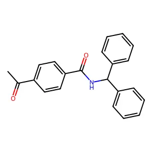 4-acetyl-N-benzhydrylbenzamide structure