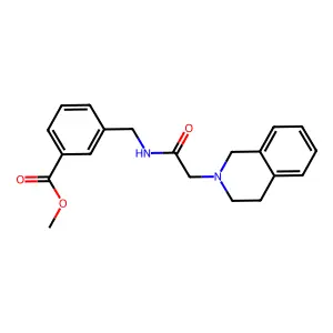 methyl 3-{[(3,4-dihydroisoquinolin-2(1H)-ylacetyl)amino]methyl}benzoate structure