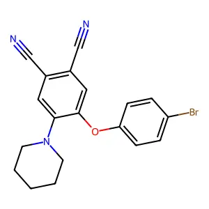 4-(4-Bromophenoxy)-5-(1-piperidinyl)phthalonitrile structure