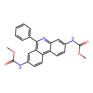 Dimethyl (6-phenylphenanthridine-3,8-diyl)biscarbamate structure